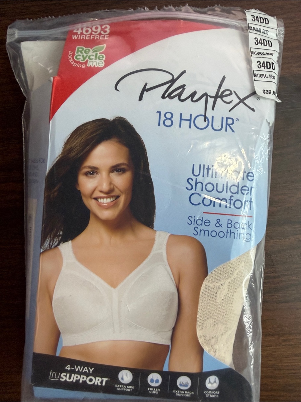 Macy's Playtex 18 Hour Wirefree Bra in Natural Beige